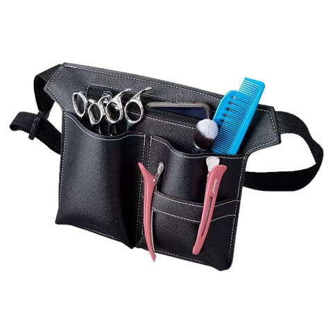 Xusx111 - Bolsa De Tijeras De Peluquería, Bolsa De Cintura De Cuero De Peluquería, Funda De Almacenamiento De Herramientas De Peluquería Profesional Con Cinturón, Bolsa De Cintura De Almacenamiento De