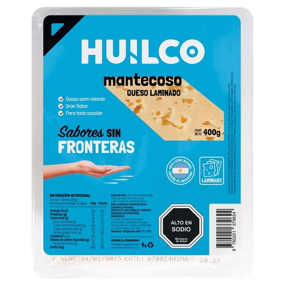 Queso Mantecoso Laminado, 400 g