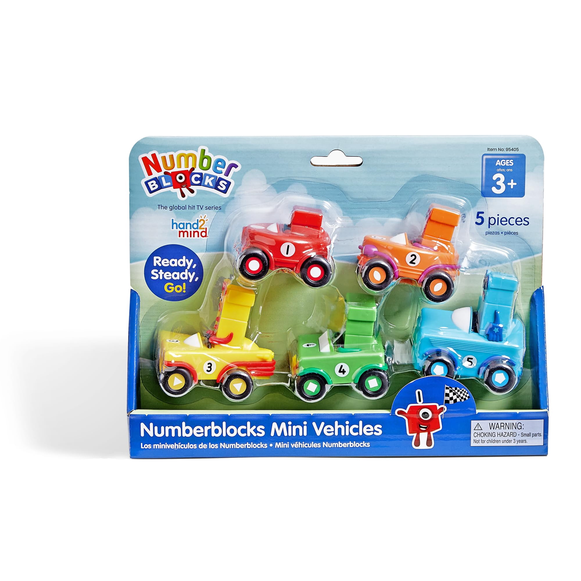 Minivehículos Toy Hand2mind Con Bloques Numéricos, Minicoches De Carreras De 3 A 5 Años