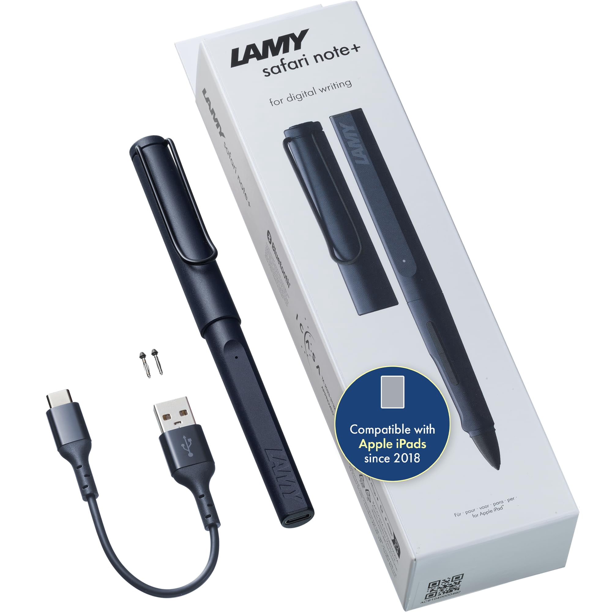 Lápiz Capacitivo Lamy Safari Note+ Steel Black Para Ipad