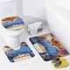 thumbnail image 4 of Escandalosos (2)-theme 4-Piece Shower Curtain Set with Rugs, Waterproof Bathroom Decor Set Includes Bath Mat, U-Shaped Rug, Toilet Lid Cover and Curtain with Hooks, 4 of 6