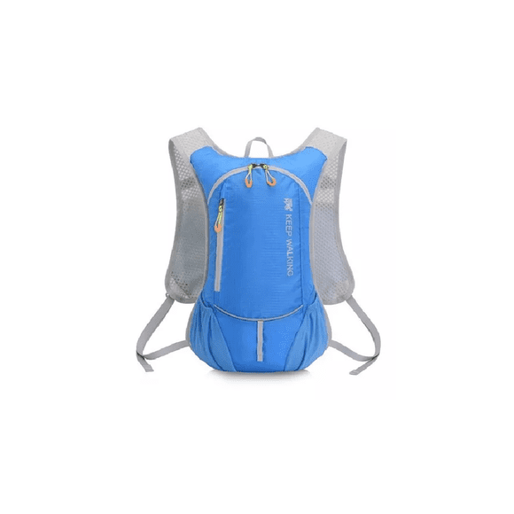 Mochila ultraligera outdoor trekking running + bolsa agua celeste