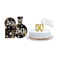 Kiosclub - Set Decoración Fiesta Happy 50Th Birthday 30 Personas 1 Un