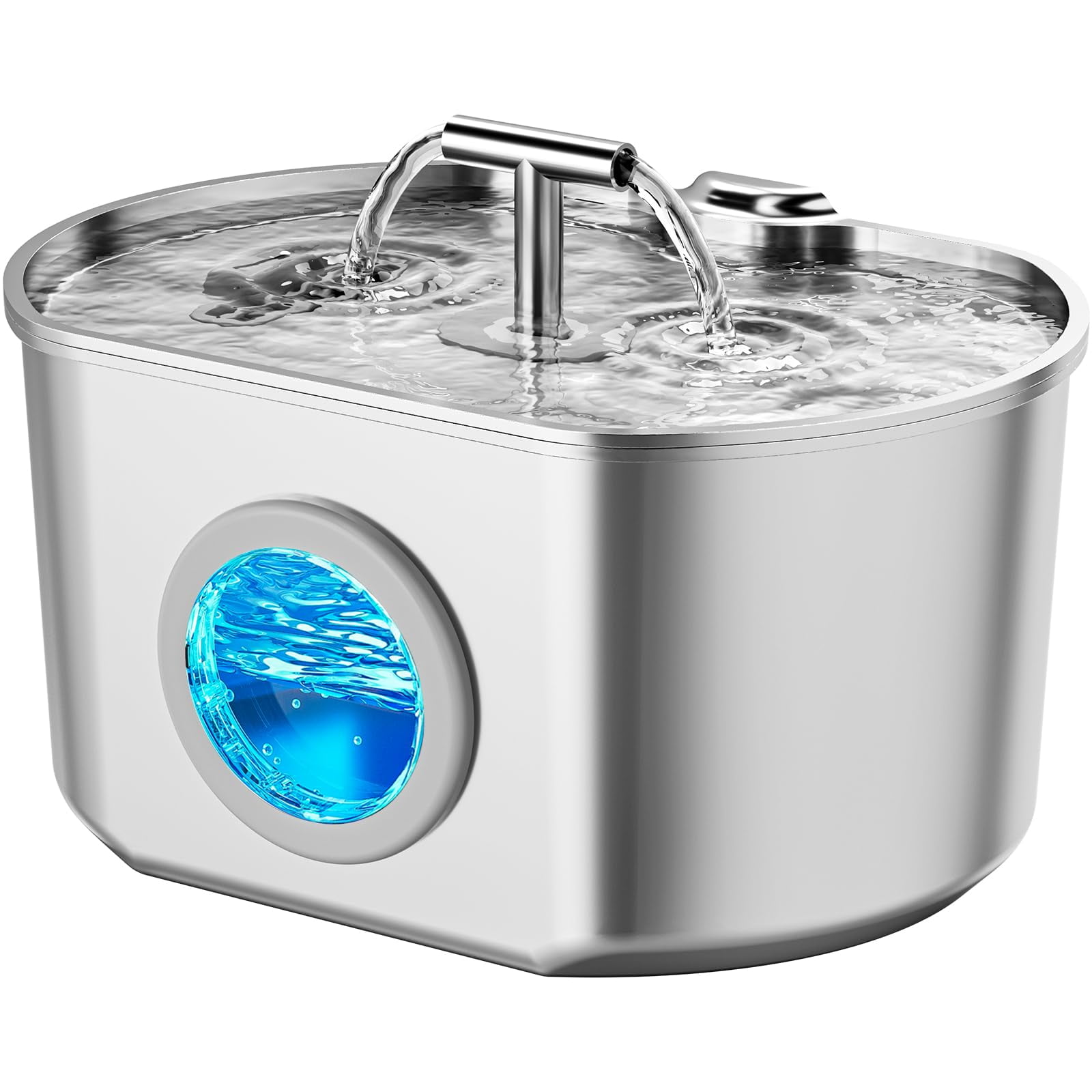 Fuente de Agua para Gatos Neareal de Acero Inoxidable 2.2L