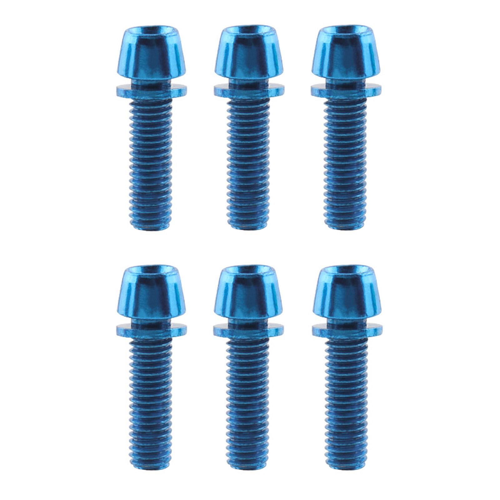 Magideal - 6 Tornillos De Vástago De Bicicleta, Pernos De Reparación De Tornillos De Vástago De Manillar, Prácticos Tornillos De Freno De Bicicleta, Para Bicicle Azul