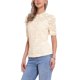 thumbnail image 4 of INSPIRE CHIC Top de Encaje Floral para Mujer Cuello Simulado Manga Corta Abullonada Blusa Elegante de Encaje Talla XL Albaricoque, 4 of 6