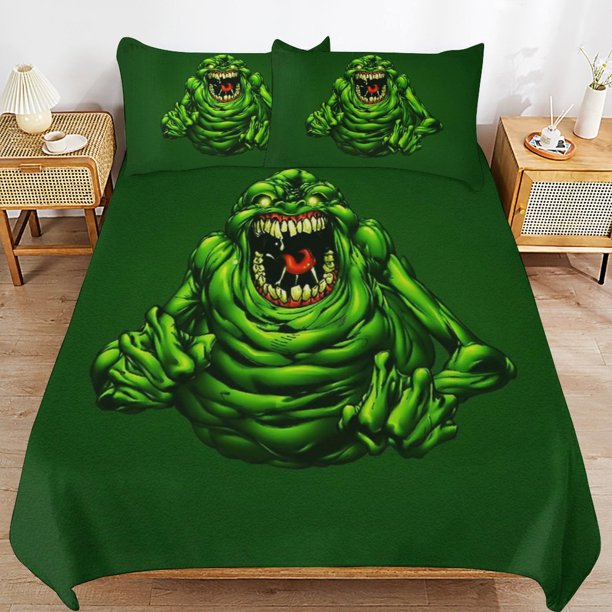 x319 Ghostbusters Bed Duvet Cover Microfiber Bedding Sets 3D Printed Lightweight 3 Piece Comforter Sets, 1 Duvet Cover And 2 Pillow Shams for Kids Boys Girls 79"x90" jn319