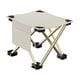 thumbnail image 1 of Taburete Plegable De Camping Práctico Con Bolsillo Lateral Para Jardinería, Camping, Playa, 28 X 28 X 23 Cm, Color Blanco, 1 of 5