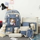 thumbnail image 1 of 5 Pcs Set Kawaii Girls Backpack For Student School Bag Teenager Girls Schoolbag Book Bags Pencil Case Women Travel Backpack Tote, 1 of 3