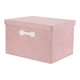 thumbnail image 1 of REGALWOVEN Cubo de Almacenamiento, Caja de Tela con Tapa y Asa para Estantes de Armario, Cesta Plegable para Organizar Ropa Libros Rosa 18.1*14.2*11in, 1 of 7