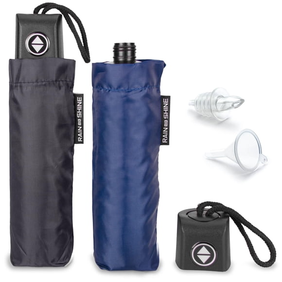 Frasco para paraguas GoPong Rain or Shine, 700 ml, paquete de 2 con embudo