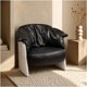 thumbnail image 5 of Sillón Lorenzo Individual Ecocuero Estructura Curva De Acero Negro Liso, 5 of 8