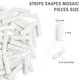 thumbnail image 5 of Azulejos de Mosaico de Vidrio Blanco en Tiras Youway Style 150g, 5 of 8