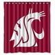 thumbnail image 1 of Cortina de ducha de los Washington State Cougars, juego de cortina de baño con ganchos, tamaño 66 x 72 pulgadas, 1 of 3