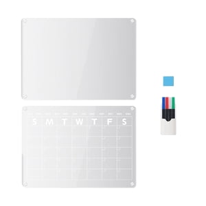 Bothyi - 2 Pizarras Magnéticas Acrílicas De Borrado En Seco, Calendario, Imán Para Nevera Para Oficina