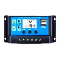 Importclick - Controlador Regulador Carga Solar Digital 12V 24V 30A 2 Usb