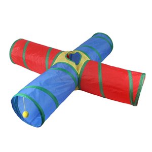 Ioensy - Túneles Para Gatos, Túneles De Juego De 4 Vías, Coloridos Para El Entrenamiento De Tubos De Paso De Conejitos