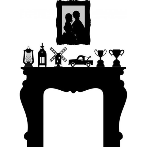 Rienda Libre Graphics - Decomural Fire Place Living Room Ws-15795