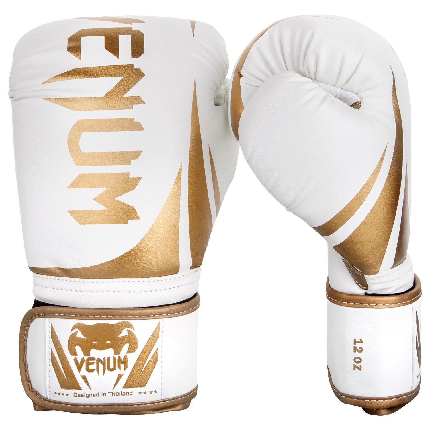 Guantes De Boxeo Venum Challenger 2.0 - Blanco/oro - 12 Onzas