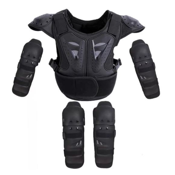 Rodilleras de para motocicleta para niños, coderas, equipo de moto de cross transpirable ajustable para niños, para ciclismo, esquí y motocic S