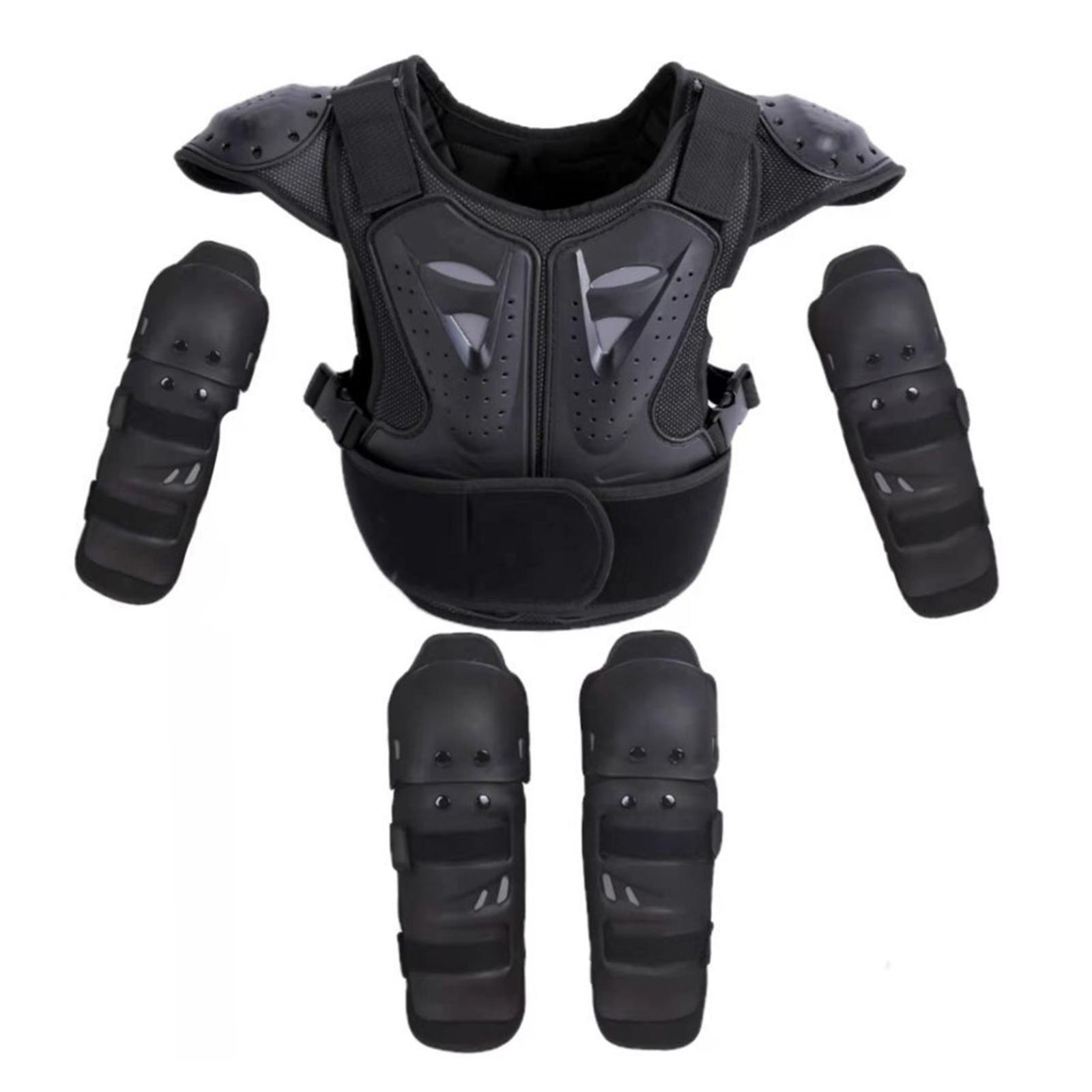 Magideal - Rodilleras De Para Motocicleta Para Niños, Coderas, Equipo De Moto De Cross Transpirable Ajustable Para Niños, Para Ciclismo, Esquí Y Motocic S