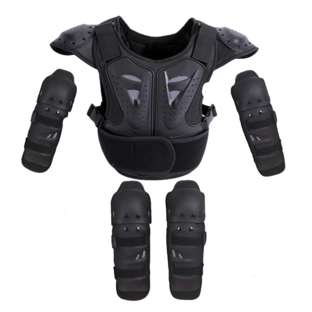 Rodilleras de para motocicleta para niños, coderas, equipo de moto de cross transpirable ajustable para niños, para ciclismo, esquí y motocic S