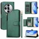 thumbnail image 1 of Funda tipo libro para OPPO Find X7 ultra con bolsillo con cremallera, cierre magnético, 7 ranuras para tarjetas y correa para la muñeca., 1 of 6