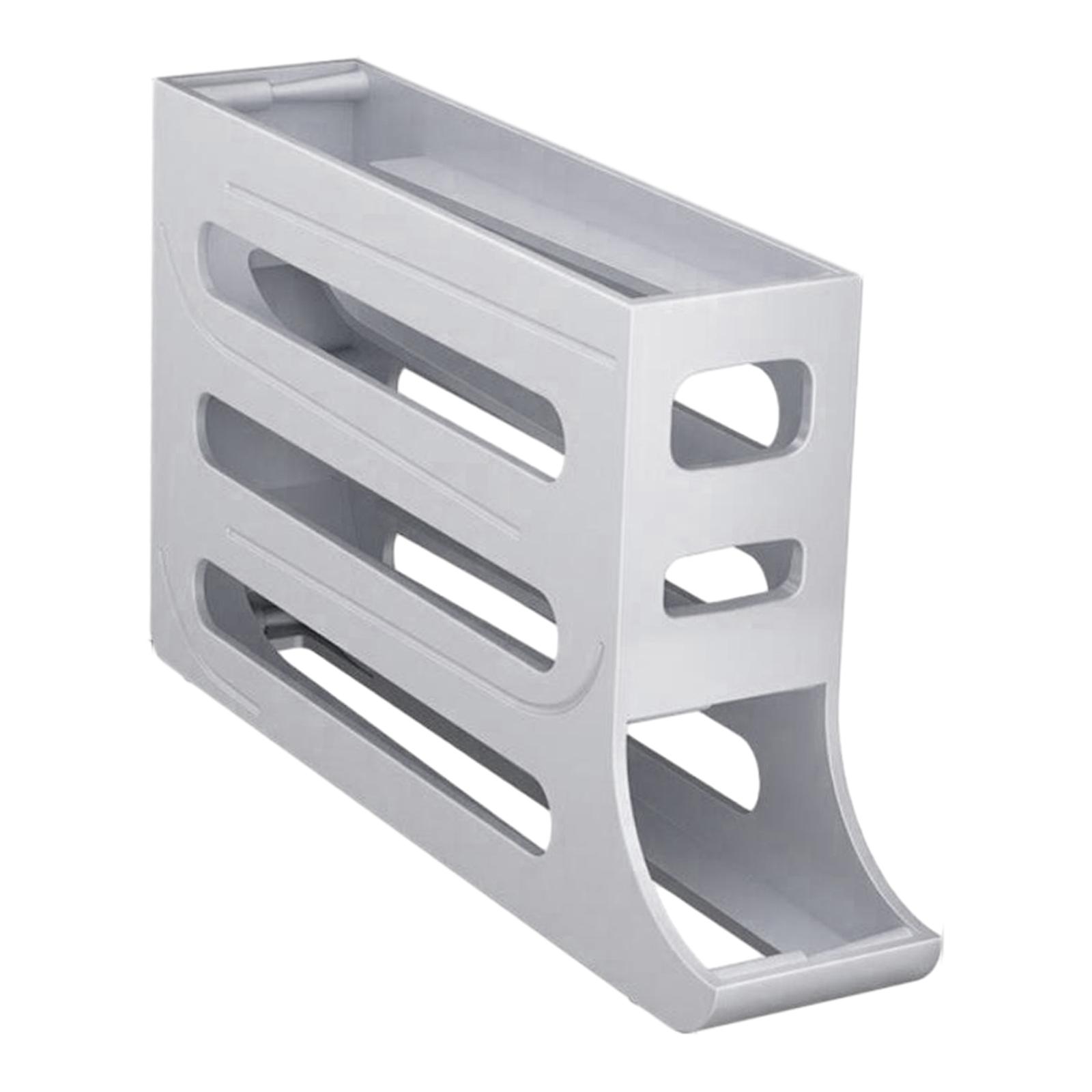 Bothyi - Dispensador De Huevos Con Ruedas, Contenedor De Huevos Con Ruedas Para Nevera, Automático, Para Cocina, Gris