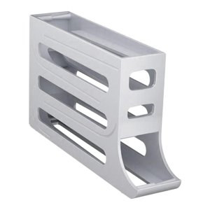 Bothyi - Dispensador De Huevos Con Ruedas, Contenedor De Huevos Con Ruedas Para Nevera, Automático, Para Cocina, Gris