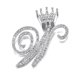 thumbnail image 1 of 1pc Personalized Cursive Initial Pendant Necklace with Cuban Link Chain - Customized Name Monogram Jewelry, 1 of 5