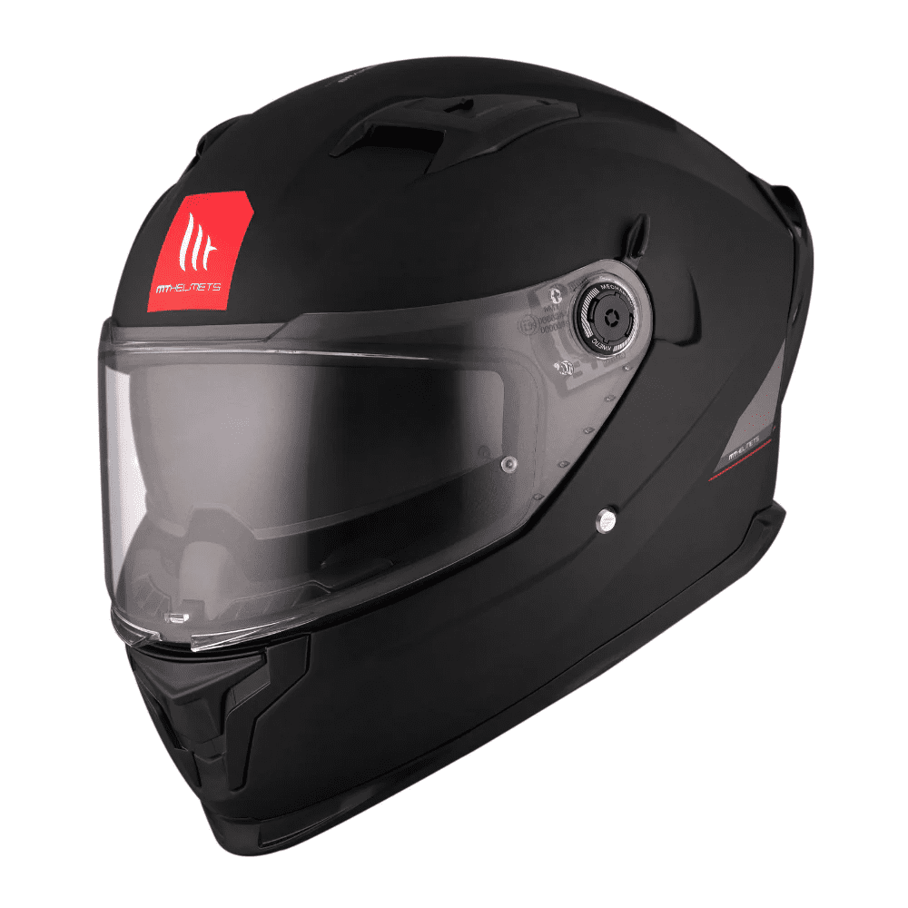 Mt Helmets - Casco Para Moto Mt Ff128sv Braker Sv Solid A1 Negro Mate Xs