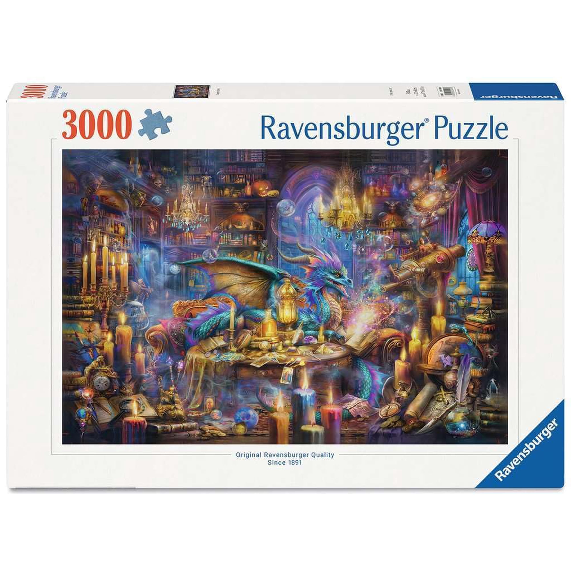 Puzzle Ravensburger Dragon's Library De 3000 Piezas Para Adultos