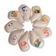 thumbnail image 5 of Juego De 9 Fundas Para Cabeza De Hierro De Golf, Funda Para Cabeza De Palo De Golf Para Deportes Al Aire Libre, Color Beige, 5 of 5