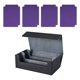 thumbnail image 4 of Caja De Baraja De Cartas Coleccionables, Juguete De Tarjeta De Recolección Fuerte, Estuche Para Tarjetas Deportivas De Cuero PU, Negro, Gris Y Morado, 4 of 5
