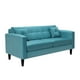 thumbnail image 2 of Sofa New Retro 3c + 2 Pouf Felpa 00 Turquesa, 2 of 6