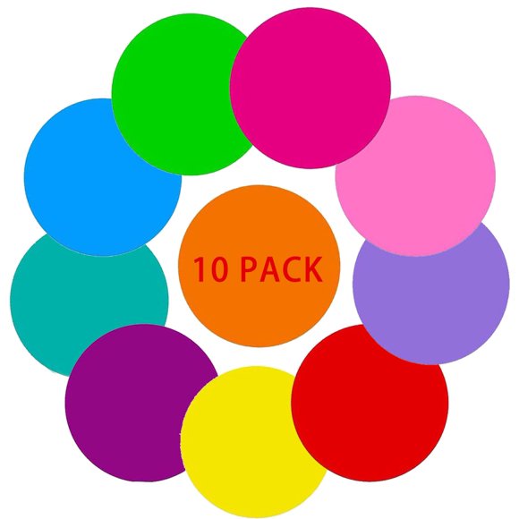 Pegatinas circulares de borrado en seco PinCute 30 cm – Pack de 10 unidades