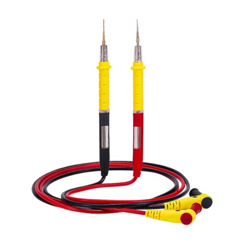 Magideal - Multímetro Juego De Punta De Prueba Eléctrica Accesorios De Pin Voltímetro Con Cable De Silicona Y Cobre Dorado Adecuado Para Electricistas Talleres D