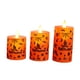 thumbnail image 1 of Vela LED De Pilar Para Vísperas De Fiestas, Festivales, Halloween, Parpadeante, Sin Llama, 3 Unidades, Tamaño Variado, 1 of 3