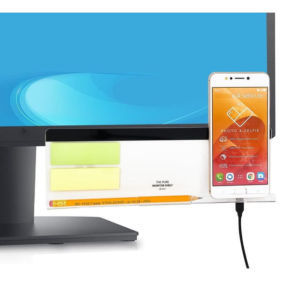 Tablero de notas para monitor Yocoolfun 26 × 8,2 × 2,3 cm (juego de 2)