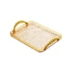 thumbnail image 1 of Bandeja Rectangular Para Servir, Organizador De Tocador De Ba?o Para Dormitorio, Mesita De Noche, Cocina, Borde Dorado ámbar, 1 of 5