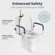 thumbnail image 3 of Barandillas de seguridad para inodoros PELEGON ajustables con capacidad de 250 kg, 3 of 8