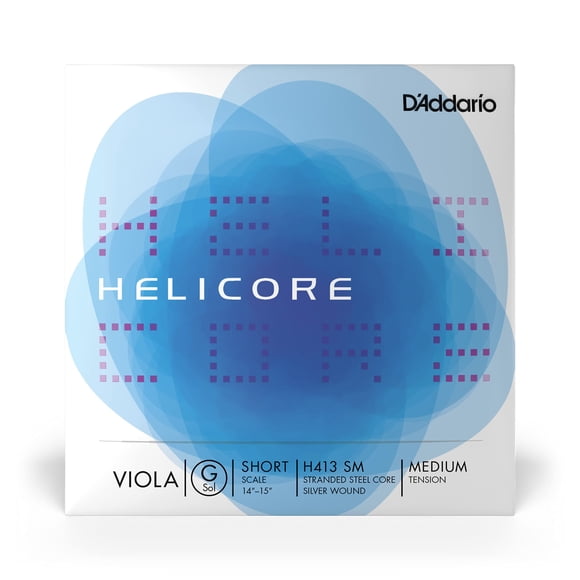Cuerda para viola D'Addario Helicore G, escala corta, tensión media