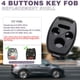 thumbnail image 3 of Carcasa de mando a distancia JJCHQ (Pack de 2) para Honda Accord/Civic/Pilot/CR-V, 3 of 7