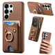 thumbnail image 1 of Funda FOXDOCK para Samsung Galaxy S26 Ultra billetera, soporte ajustable y diseño seguro-marrón, 1 of 6