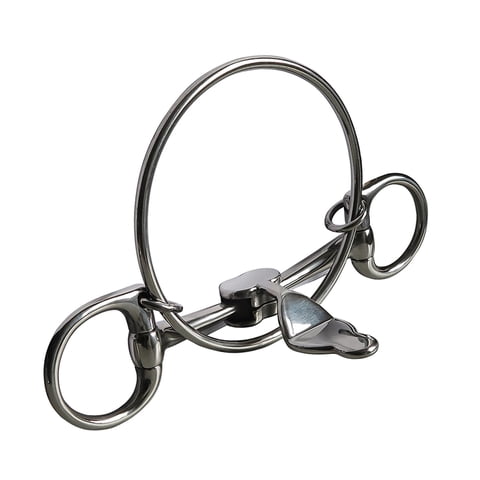 Magideal - Broca De Caballo Broca De Boca De Caballo Anillos Más Grandes De Metal Equipo De Entrenamiento De Anillos Tóricos Ecuestres Con Adornos Plateados Todo