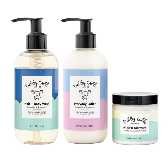 Rutina de baño y cuidado de la piel para bebés Tubby Todd The Regulars