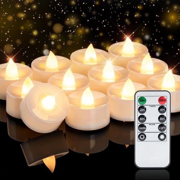 Vela LED Homemory H2450 12 un. 3.8 cm Temporizador Control
