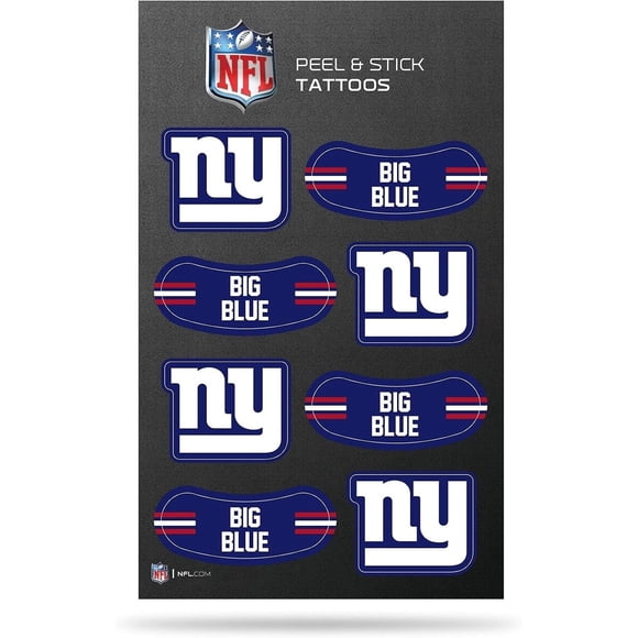 Rico Industries NFL Footbal Peel Stick Temporary Tattoos