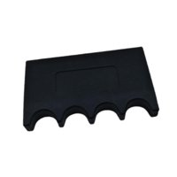 Magideal - Soporte Para Tacos De Billar Con 4 Ranuras Para Reposapiés De Mesa, Ligero, Compacto, Práctico, Soporte Para Palos De Billar, Garra Para Centro Comuni Negro