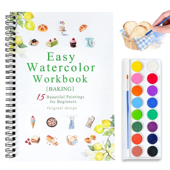 Cuaderno de Acuarela Terself 16 colores – Tema de repostería
